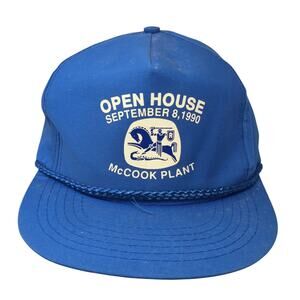 Open House McCook Plant Snapback Rope Hat Blue One Size Solid Players